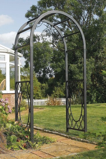 Rowlinson Gunmetal Grey Garden Wrenbury Round Top Arch