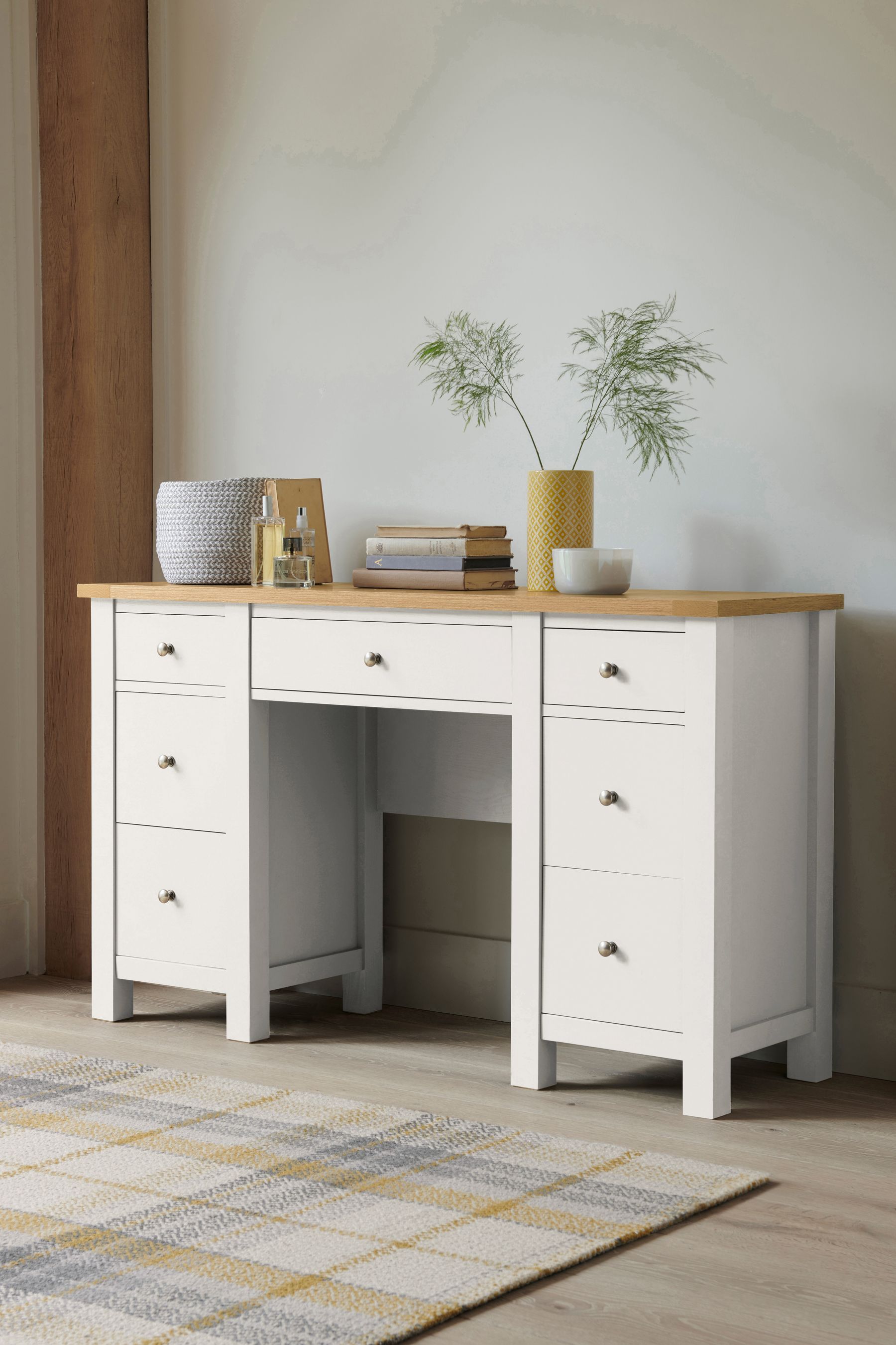 Chalk White Malvern Paint Effect Storage Console Dressing Table
