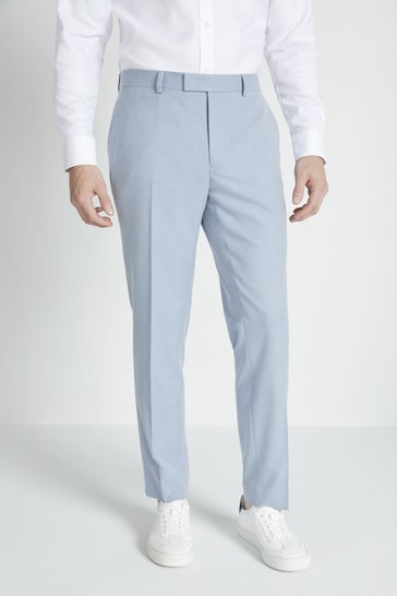 Buy MOSS Tailored Fit Light Blue Flannel Suit: Trousers from the Next ...