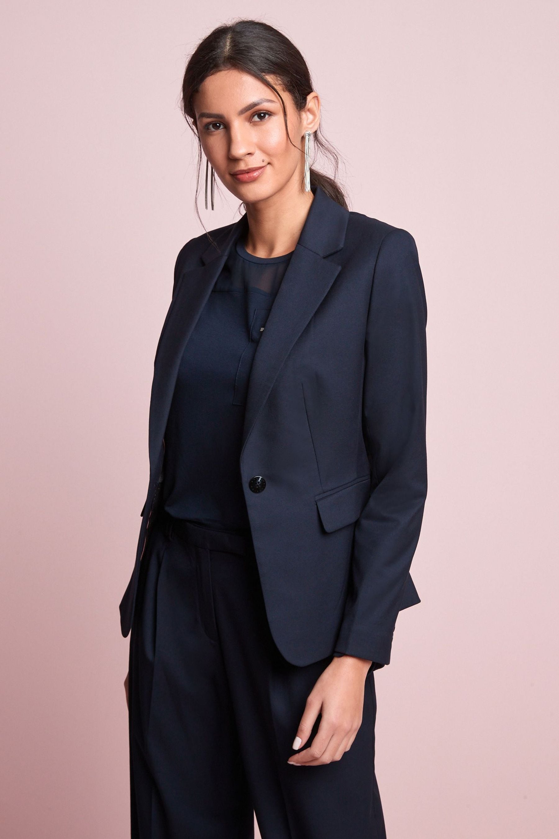 Navy smart jacket womens outlet
