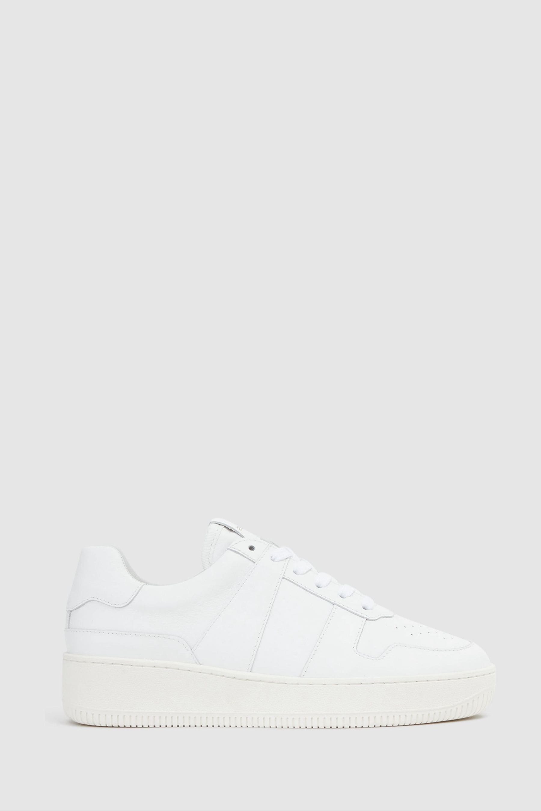 Buy Reiss White Aira Mid Top Leather Trainers from the Next UK online shop