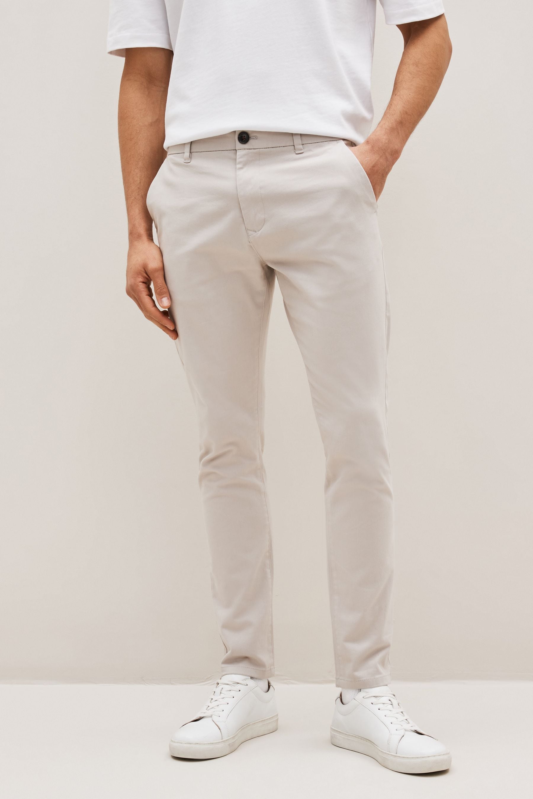 Skinny stone chinos 2025