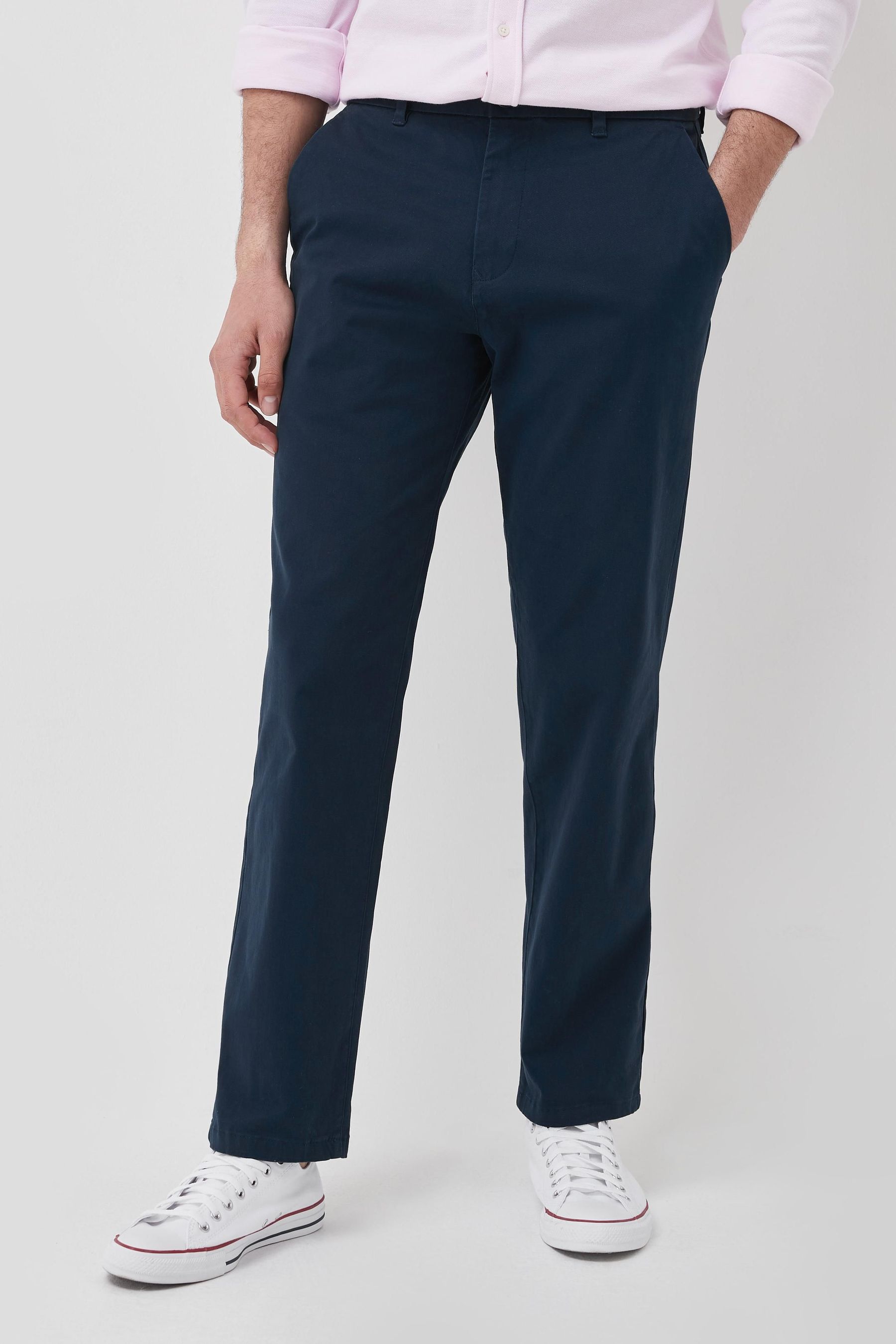 Buy Dark Blue Relaxed Fit Stretch Chino Trousers from the Next UK ...