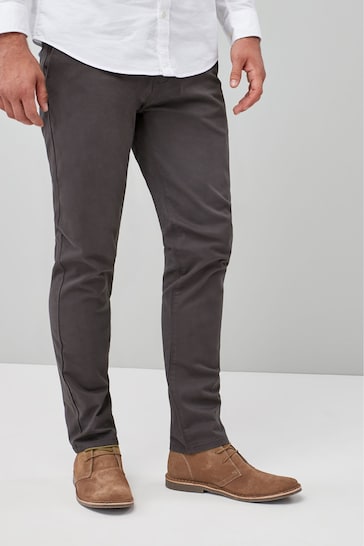 Buy Dark Straight Stretch Chino Trousers the Next UK online shop