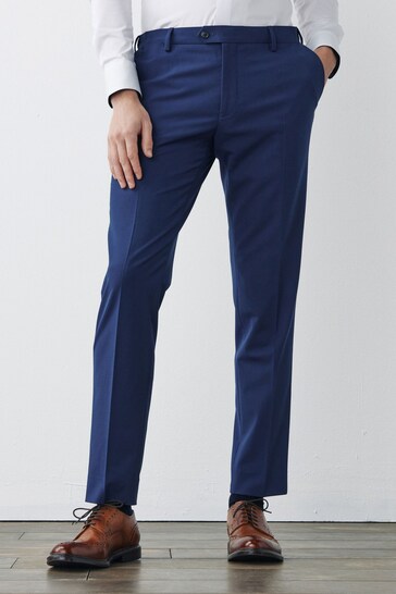 Bright Blue Skinny Motionflex Stretch Suit Trousers
