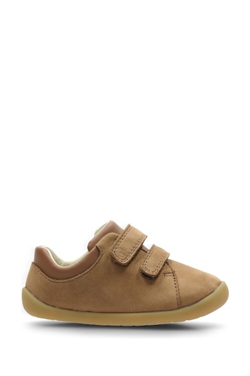 Clarks Tan Multi Fit First Walkers Leather Roamer Craft Shoes