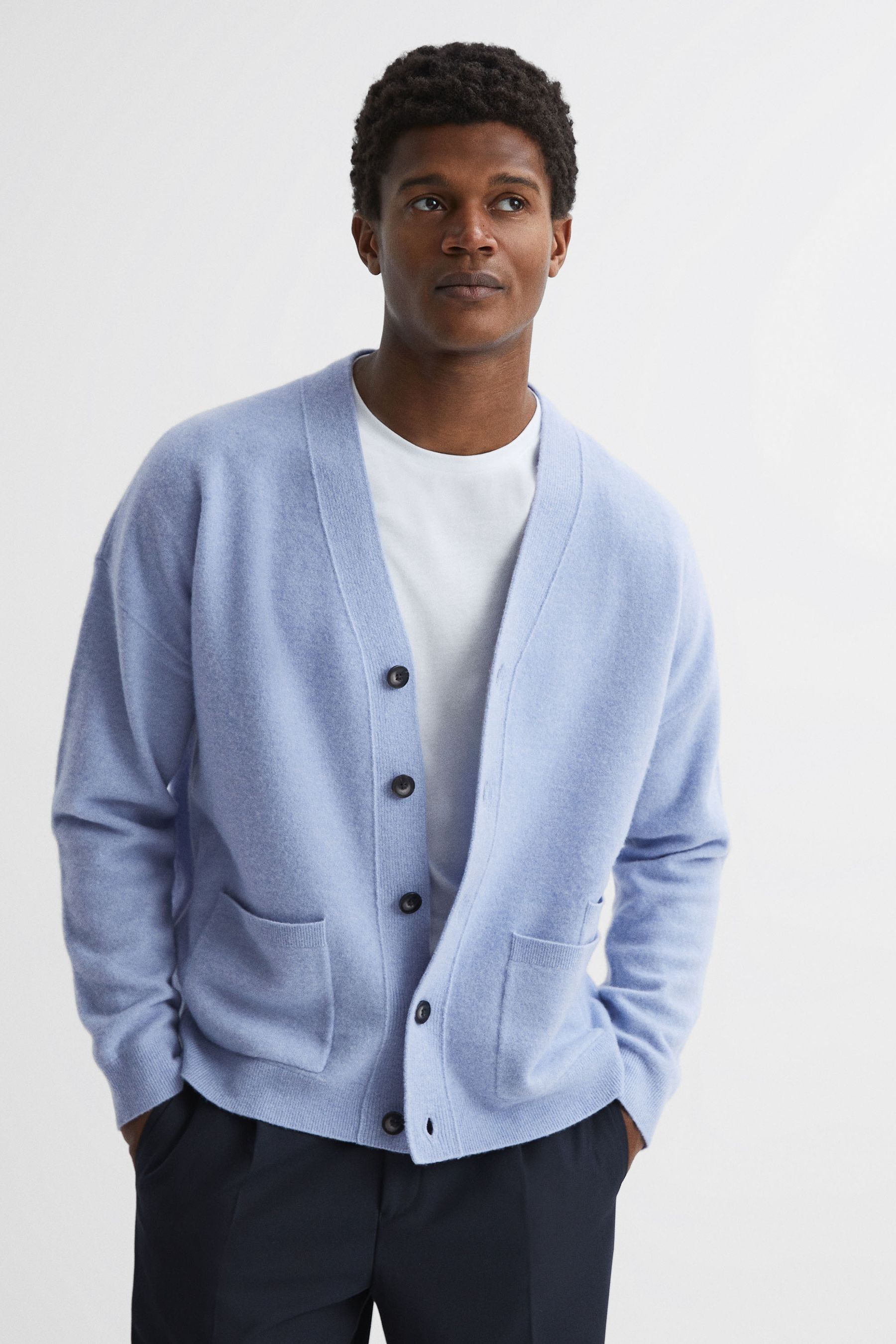 Soft cheap blue cardigan