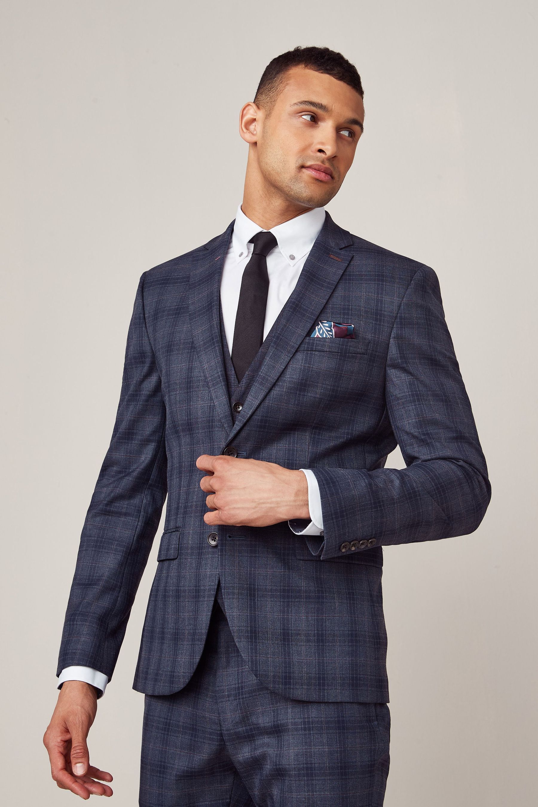 next mens check suits