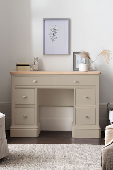Stone Hampton Painted Oak Collection Luxe Space Saving Storage Console Dressing Table