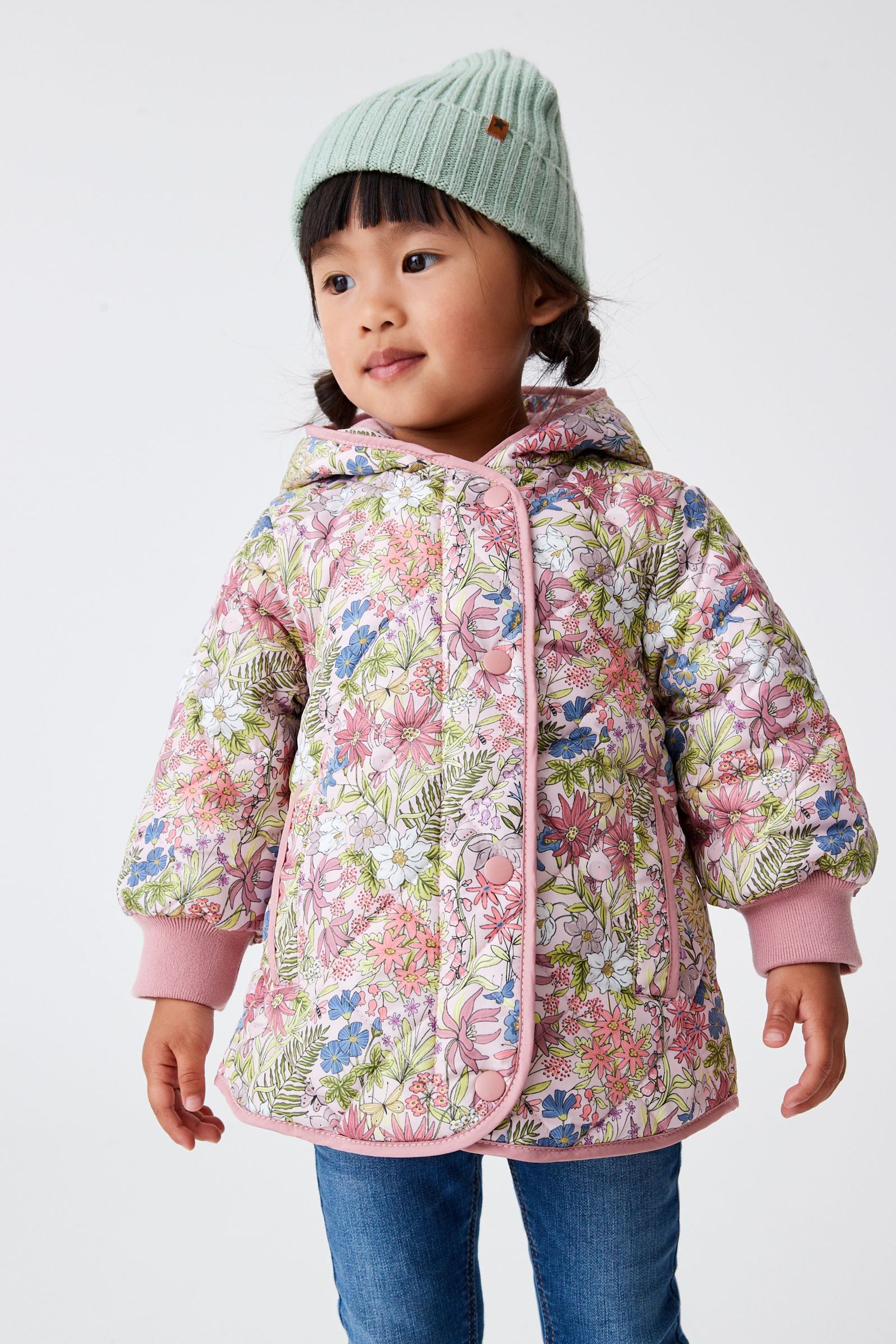 Buy Shower Resistant Floral Printed Quilted Coat (3mths-7yrs) from Next ...