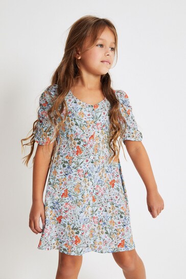 Jersey Short Sleeves Embroidery Dress