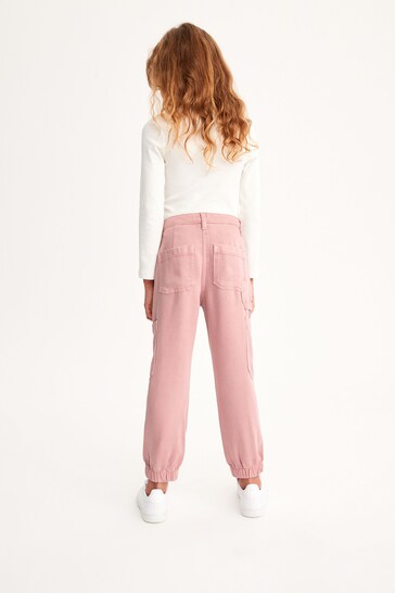Pink TENCEL™ Cargo Trousers (3-16yrs)