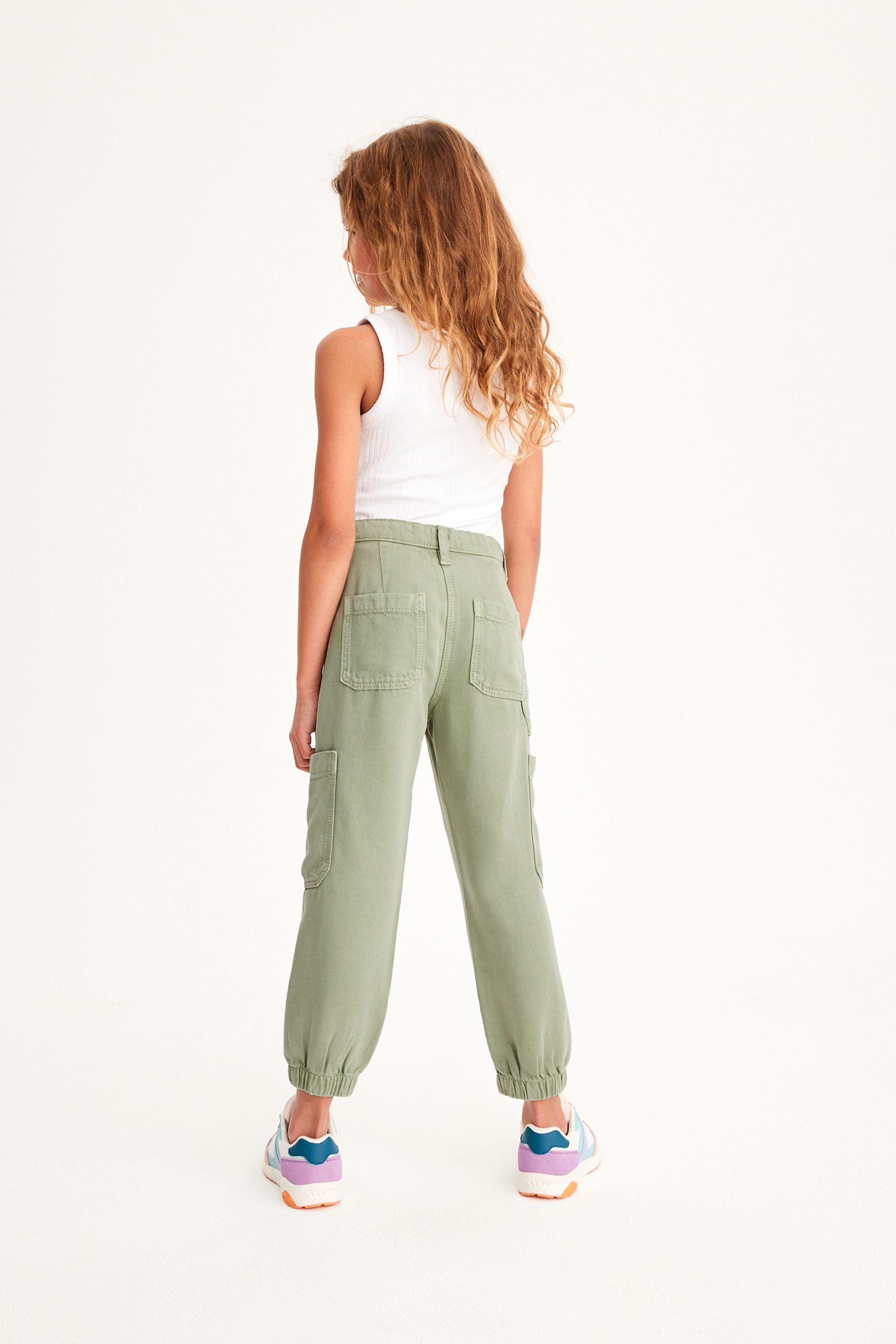 Buy Khaki Green TENCEL™ Cargo Trousers (3-16yrs) from the Next UK ...