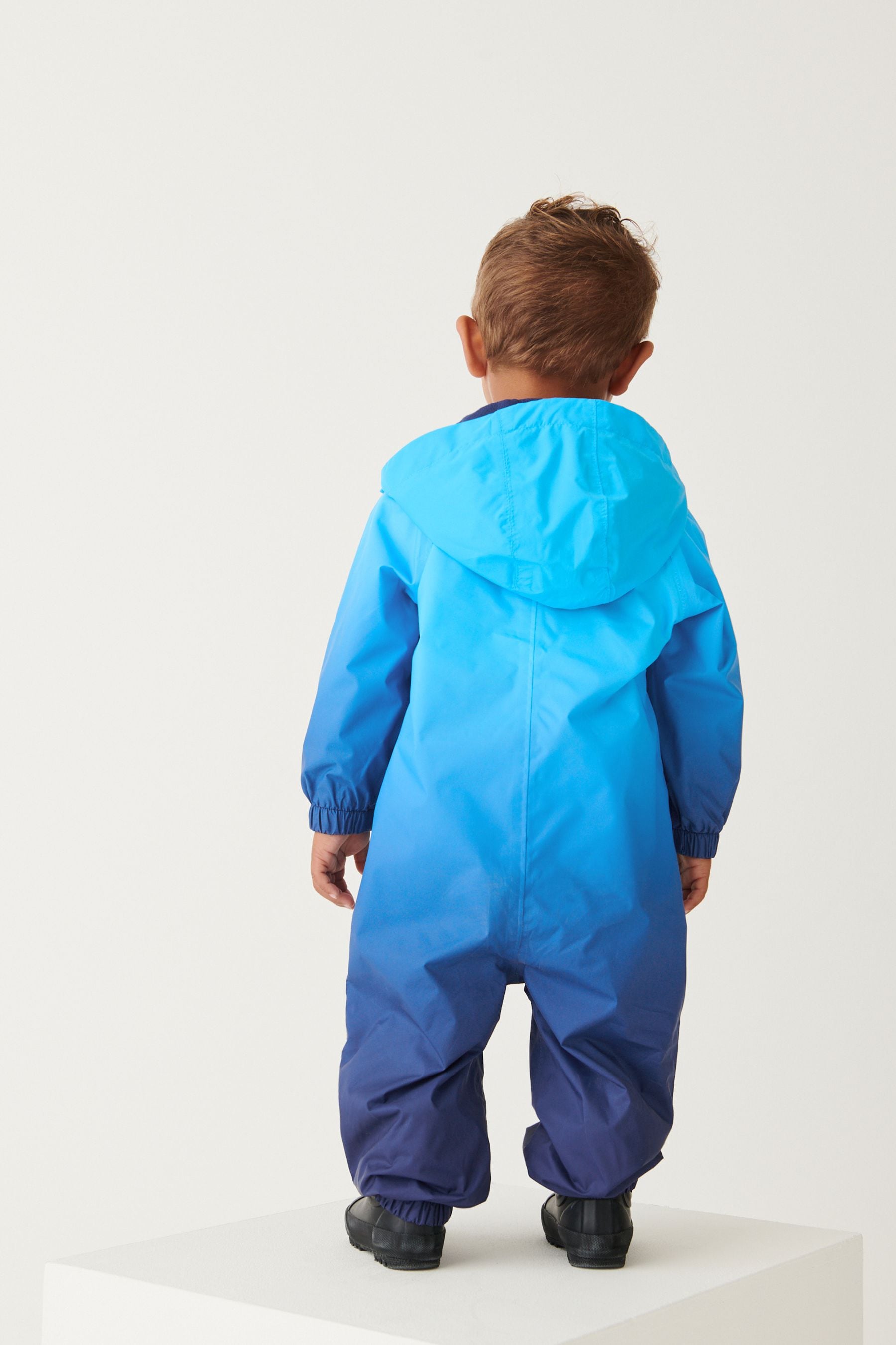 Buy Blue Dip Dye Waterproof Fleece Lined Puddlesuit 3mths 7yrs