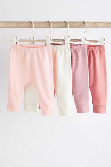 Pink Baby Leggings 4 Pack (0mths-2yrs)