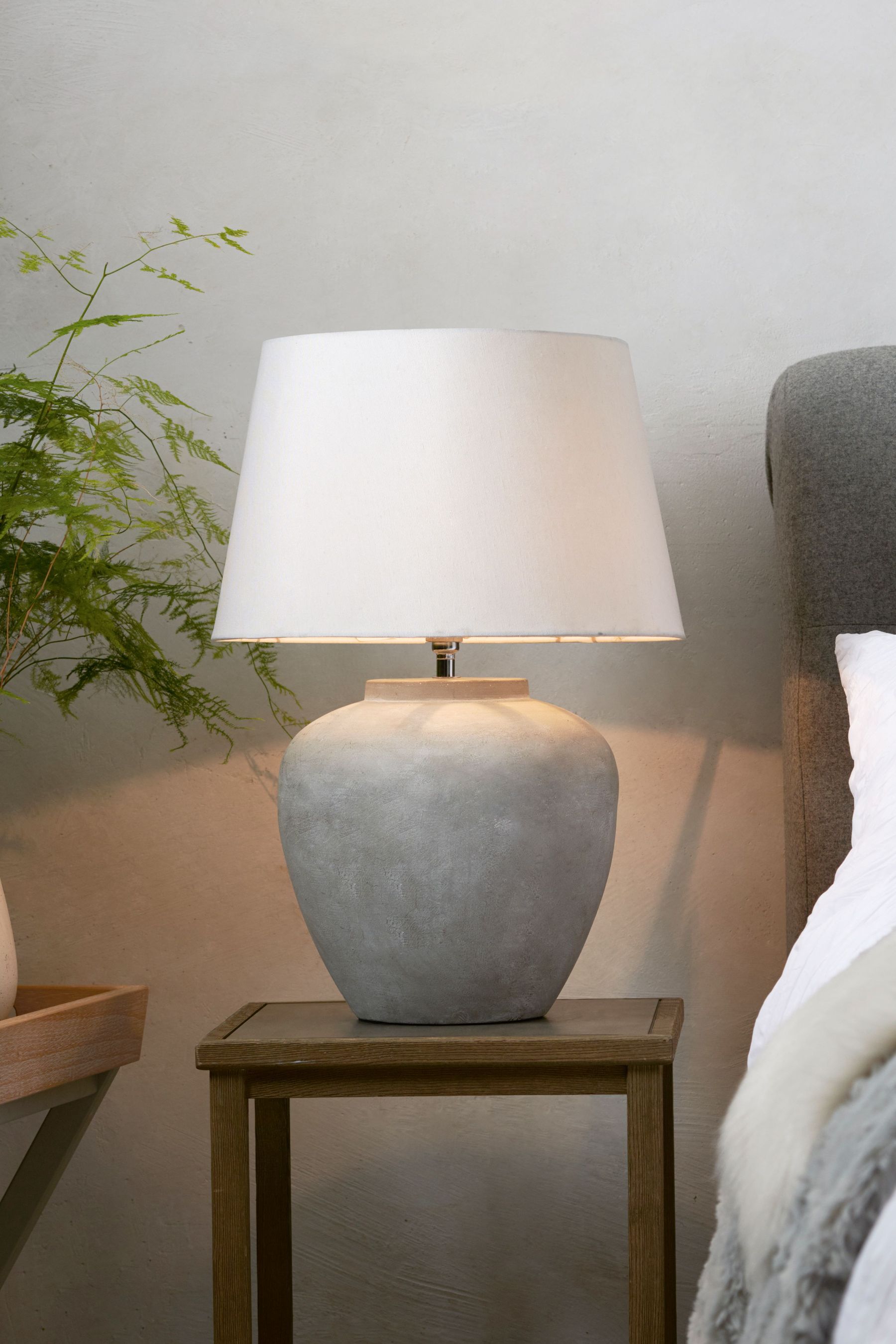 Grey Lydford Large Table Lamp
