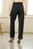 Black Smart Utility Cargo Belted Taper Trousers