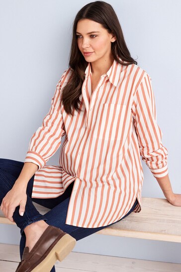Stripe Maternity/Nursing Button Down Shirt
