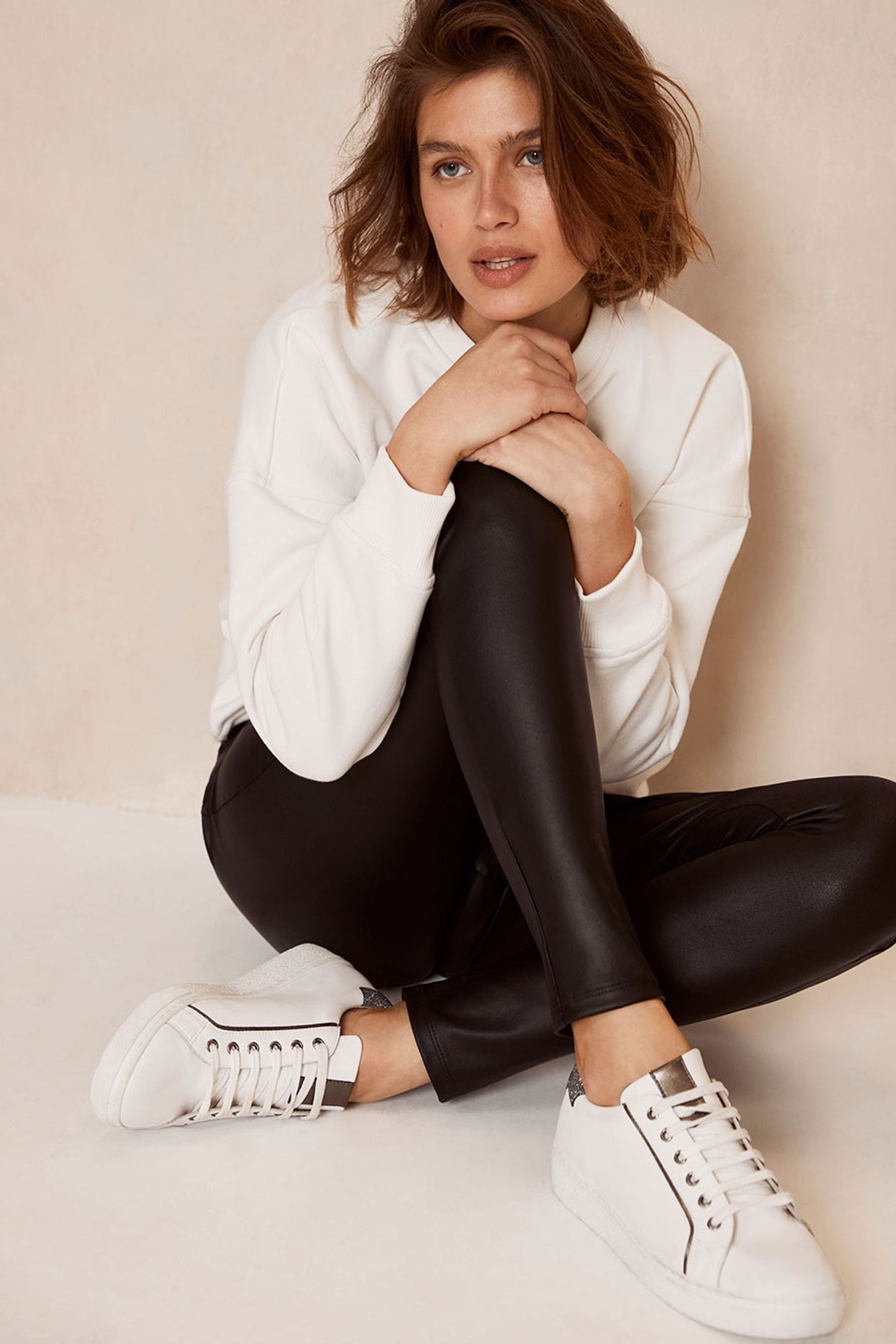 Mint velvet leather sale joggers