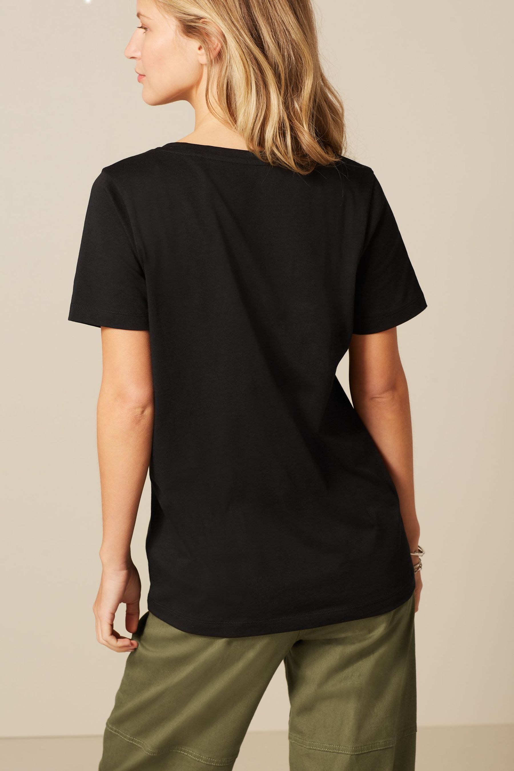 Buy Black Essentials Short Sleeve V-Neck T-Shirt from the Next UK ...