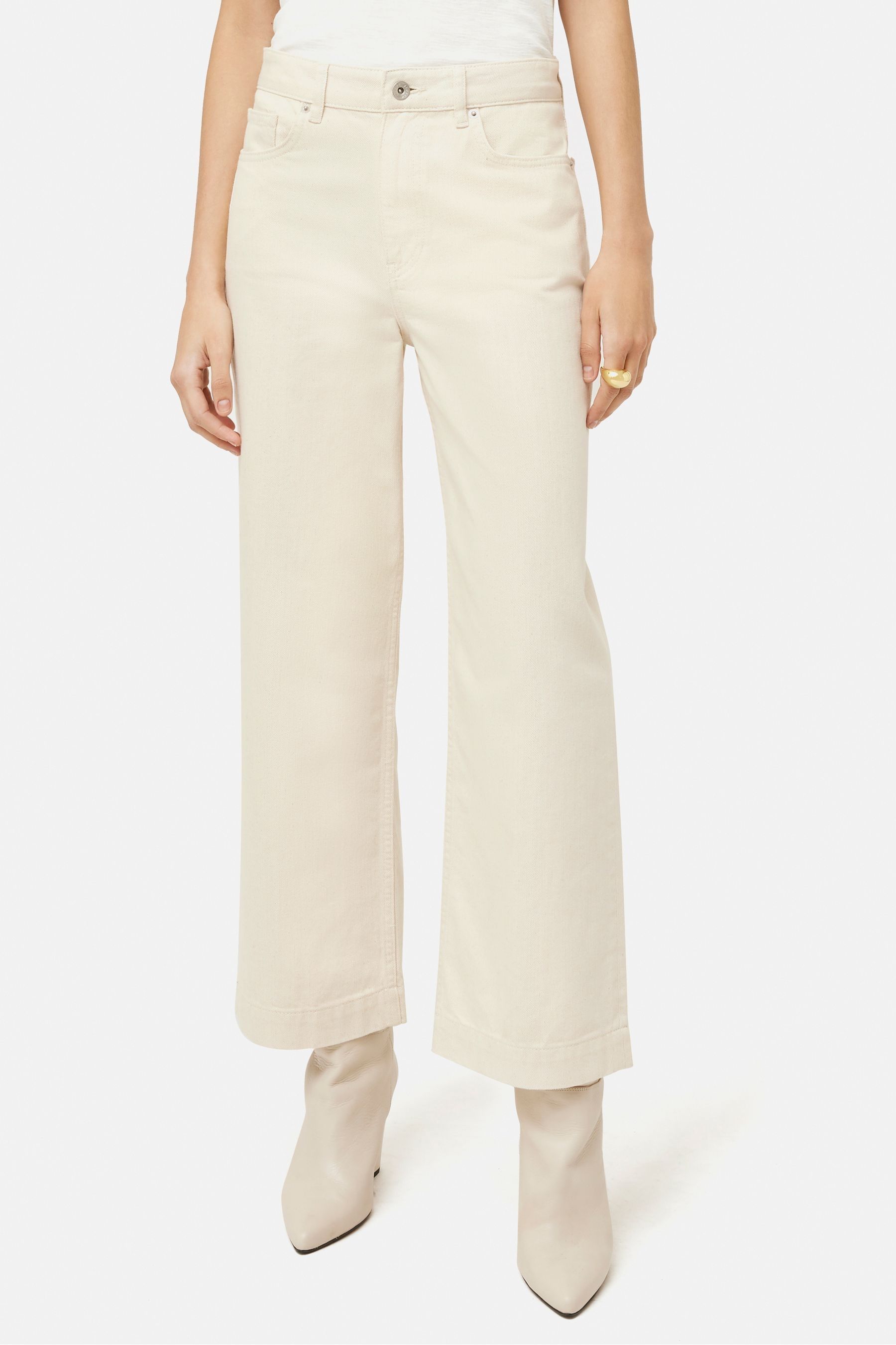 Buy Jigsaw Cream Tyne Wide Leg Jeans from the Next UK online shop