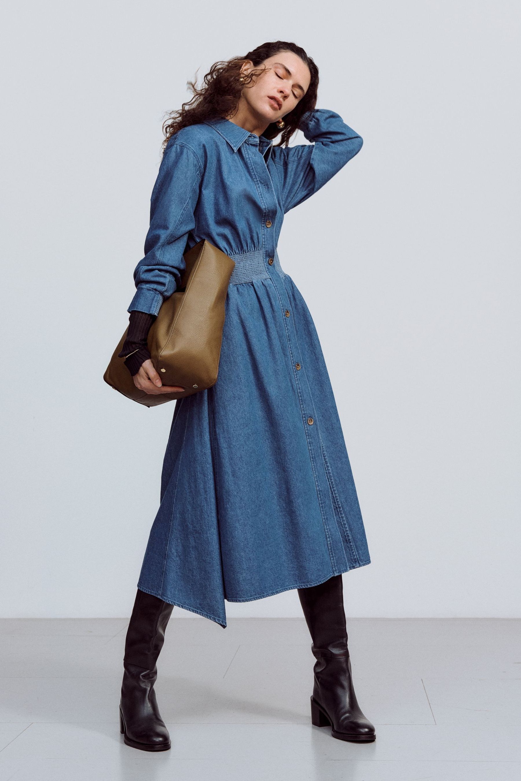 Denim tea top dress