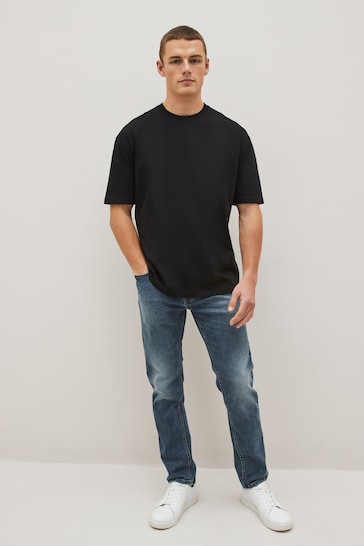 Black Relaxed Essential Crew Neck T-Shirt