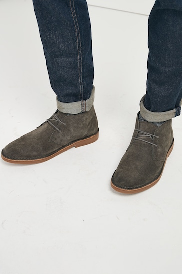 Grey Suede Desert Boots