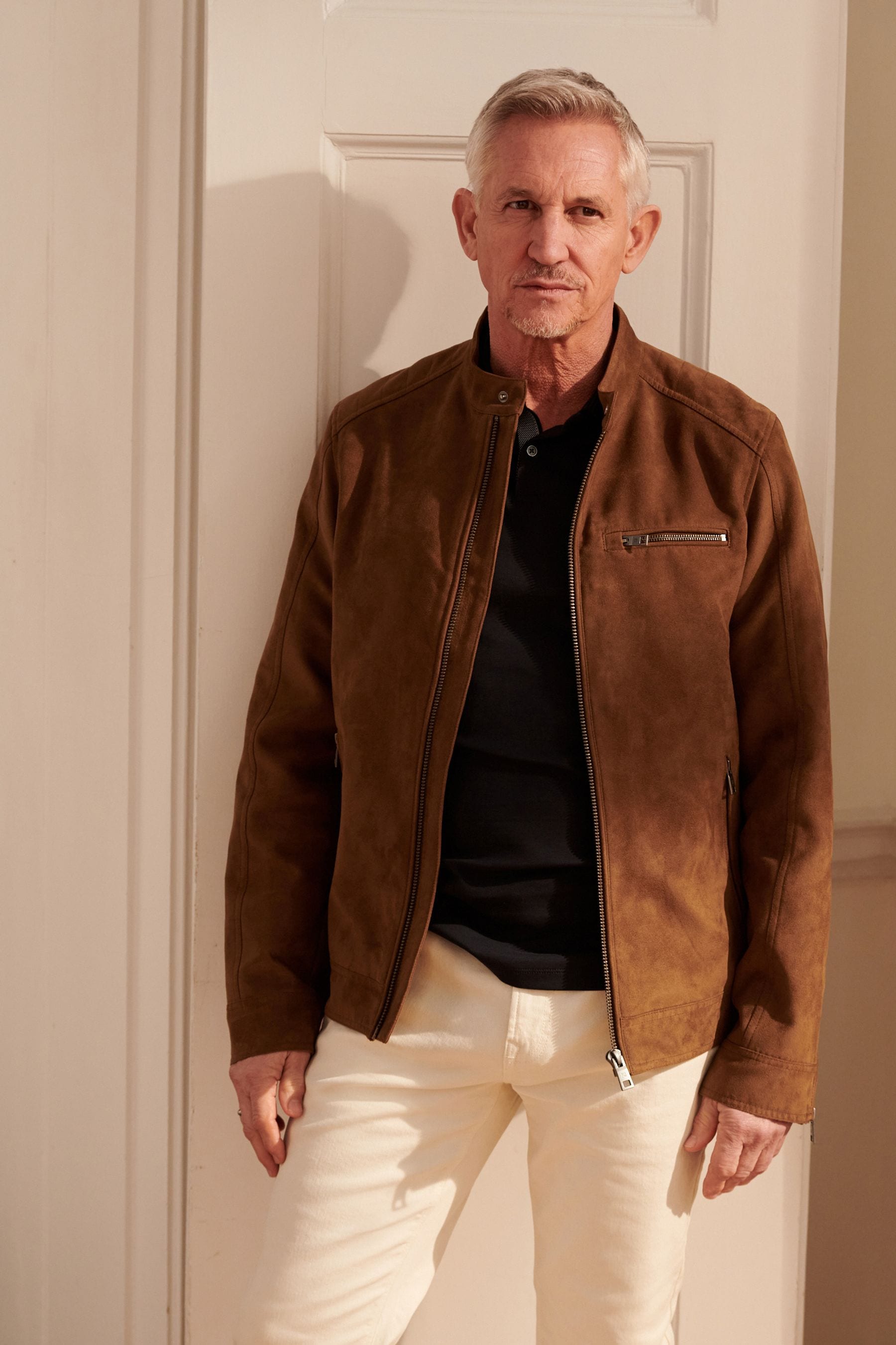 Mens faux suede biker jacket clearance