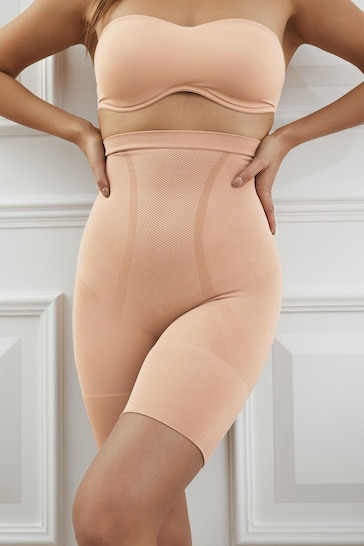 Buy Nude Thigh Smoother Short Seamless Firm Tummy Control Shaping Shorts  from the Next UK online shop