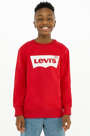 Levi's® Red Batwing Logo Kids Sweater