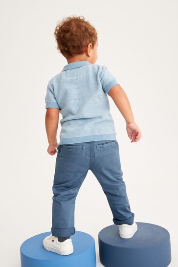 Blue Stretch Chinos Trousers (3mths-7yrs)