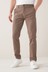 Brown Slim Fit Stretch Chino Trousers