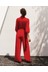 Red Belted Zip Jumpsuit