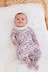 Pink Floral 3 Pack Embroidered Detail Baby Sleepsuits (0-3yrs)