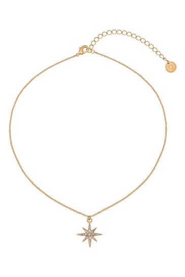 Caramel Jewellery London Gold Tone Superstar Necklace
