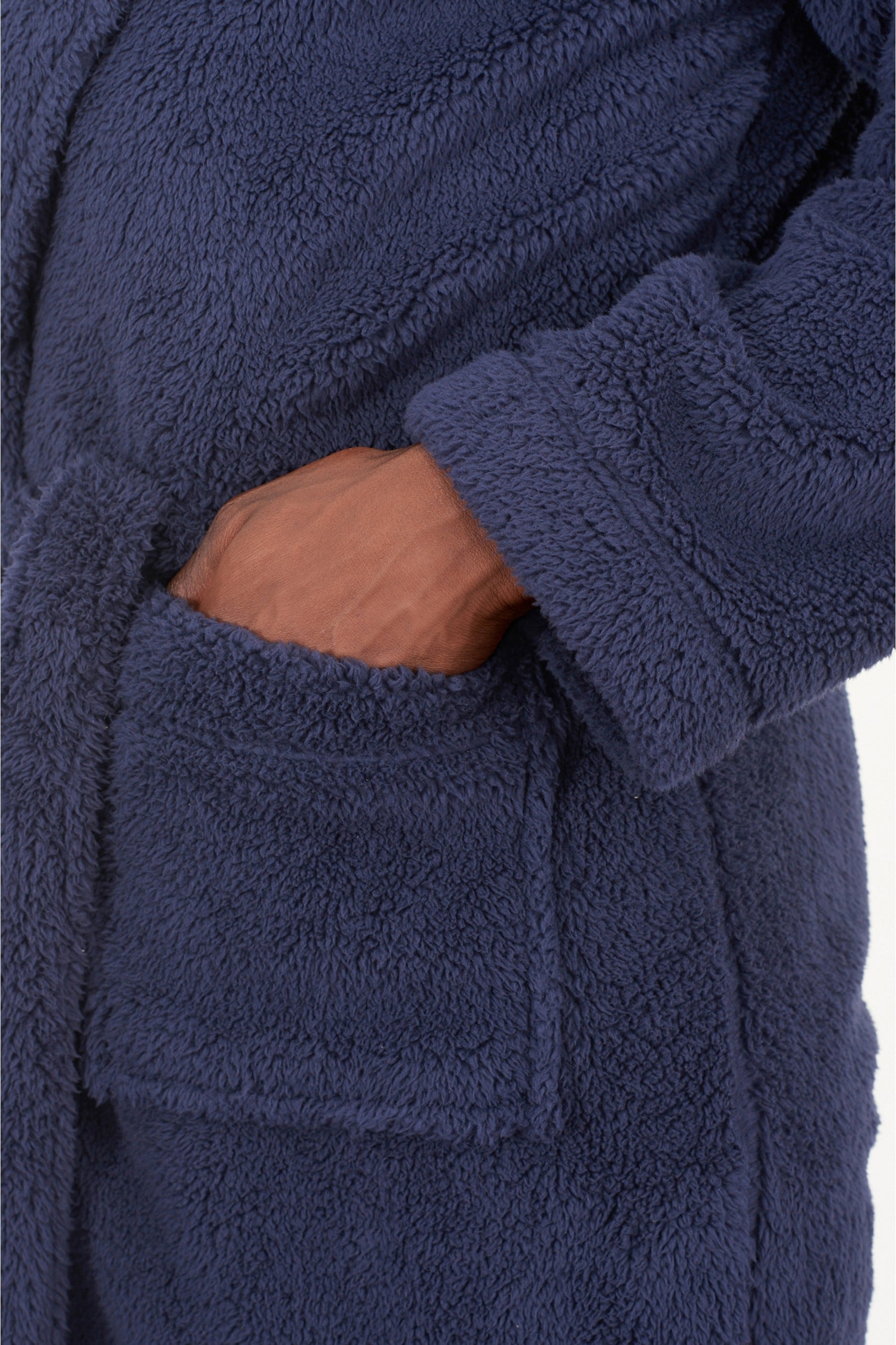 Buy Navy Blue Fleece Dressing Gown from the Next UK online shop