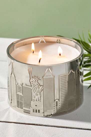 Jasmine & Orange Blossom Collection Luxe New York 3 Wick Scented Candle