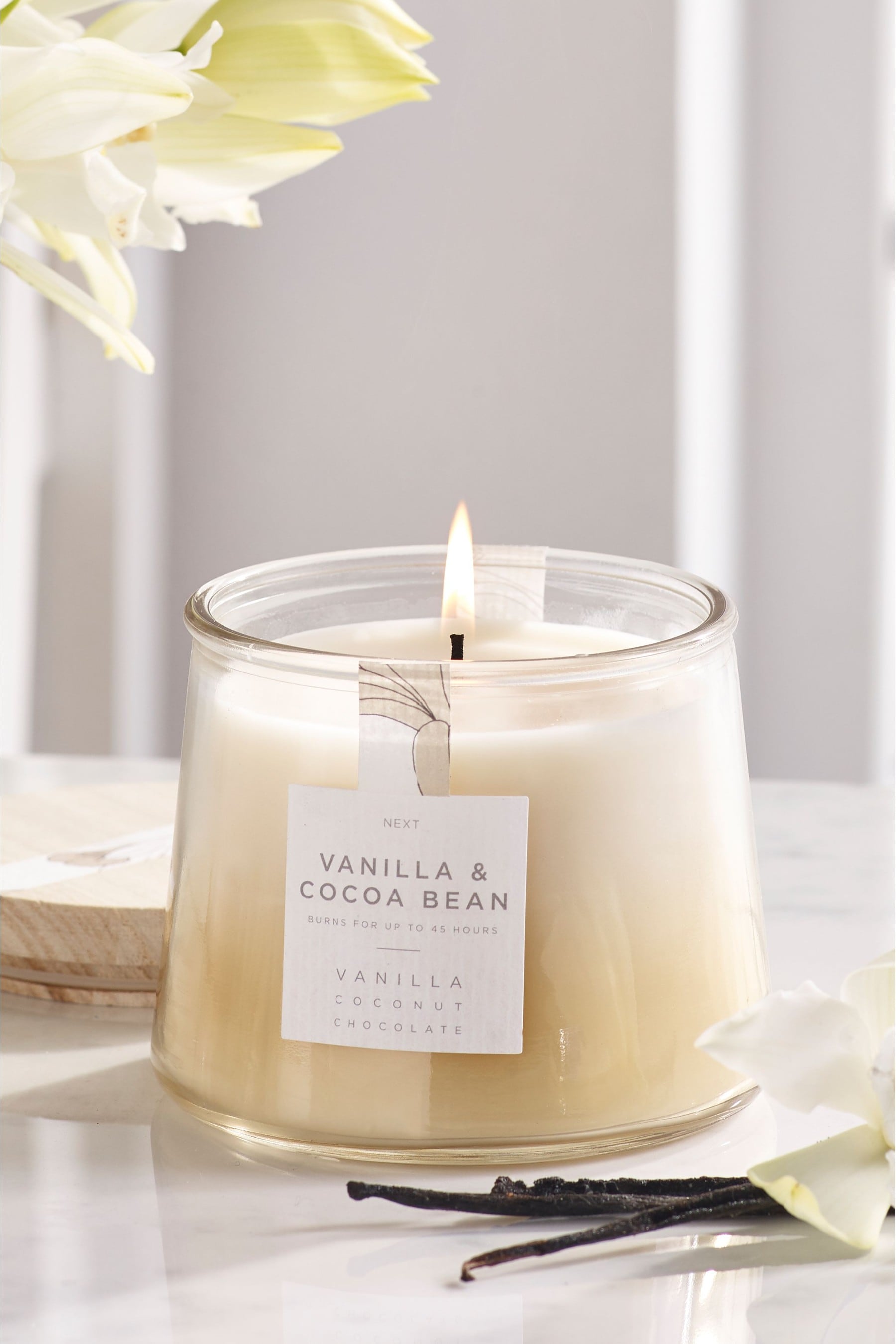 Buy Natural Vanilla Cocoa Bean Lidded Jar Scented Candle from