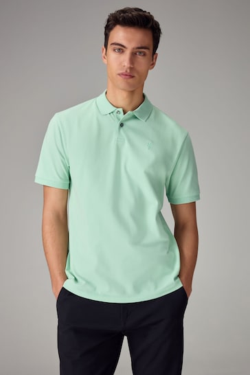 Green Mint Pique Polo Shirt