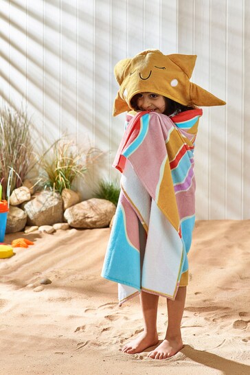 Pink Kids Hooded Beach Towel