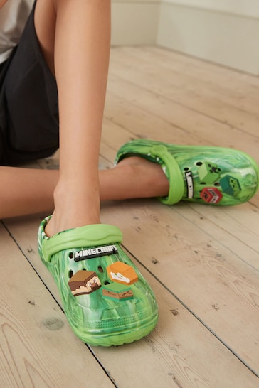 Green Marble Minecraft Clogs