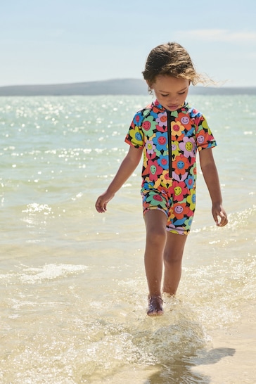 Multi Bright Floral Sunsafe Swimsuit (3mths-7yrs)