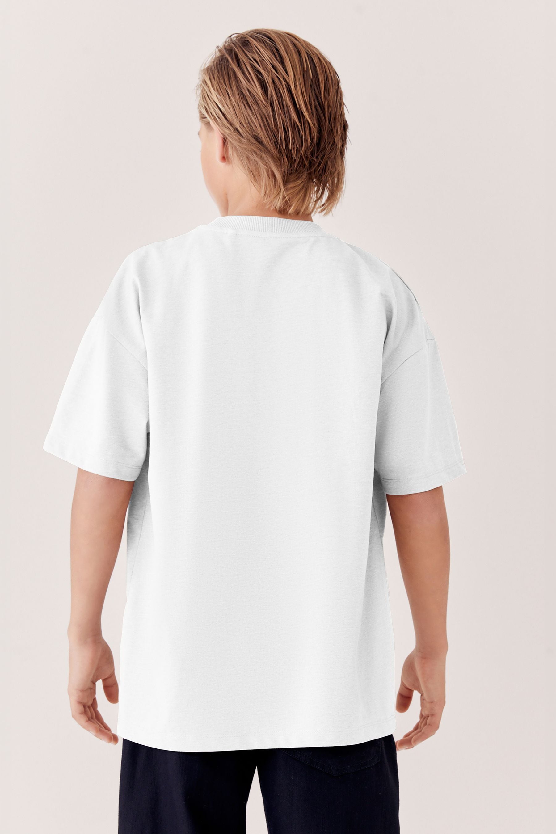 Buy White Relaxed Cotton Short Sleeve T-Shirt (3-16yrs) from Next Ireland