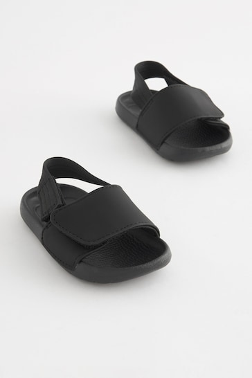 Black Baby Slider Sandals (0-24mths)