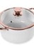 Tower White And Rose Gold 24cm Casserole Pot