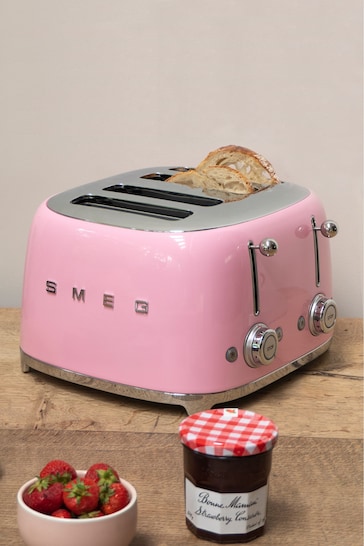 Smeg Pink 4 Slot Toaster
