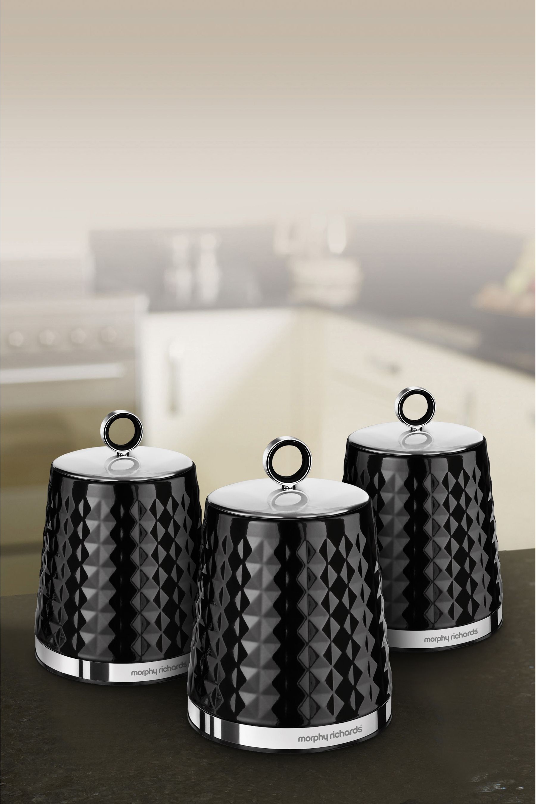 Buy Morphy Richards Set of 3 Clear Dimensions Storage Jars from the