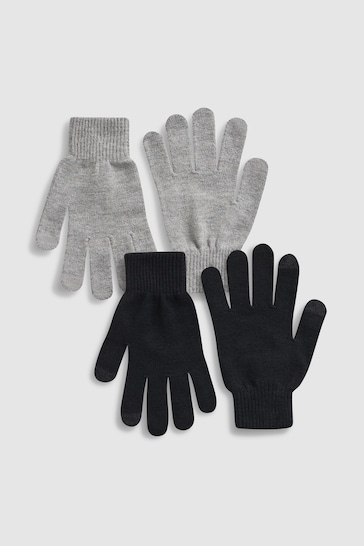 Black/Grey Magic Touchscreen Gloves 2 Pack