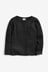 Black T-Shirt Long Sleeve Rib T-Shirt (3mths-7yrs)